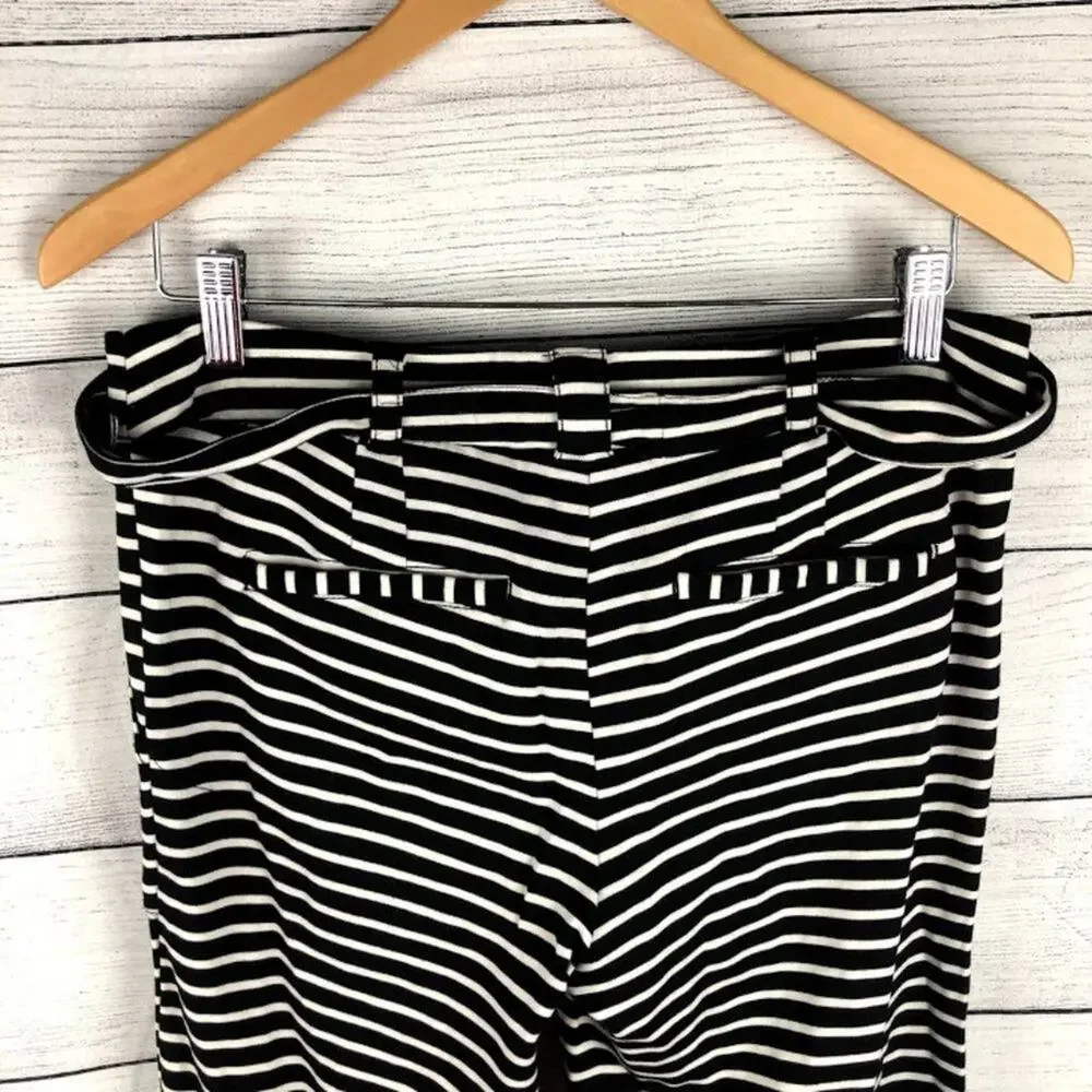 New York & Co Stretch Knit Striped Wide Leg Pant 4 - Picture 8 of 12